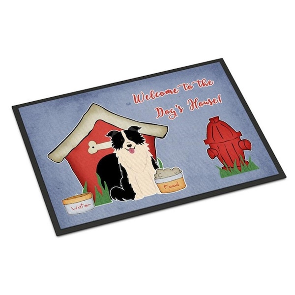 Carolines Treasures Dog House Collection Border Collie Black White Indoor or Outdoor Mat, 24 x 0.25 x 36 in. BB2872JMAT - main